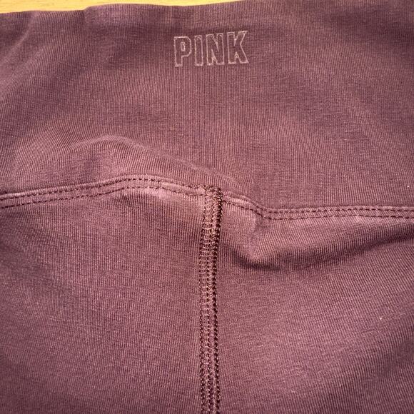 Womens Leggings Maroon Size LG Pink victorian secrets active yoga flare leg - Picture 3 of 8